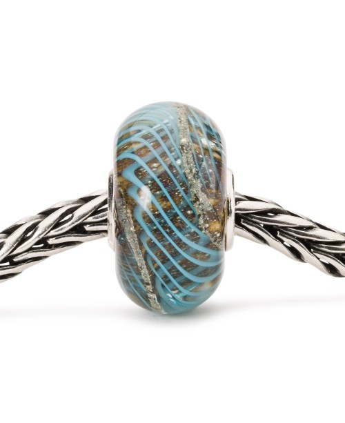 Blue Grooves Bead