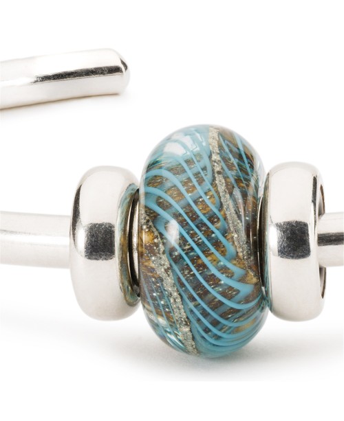 Blue Grooves Bead