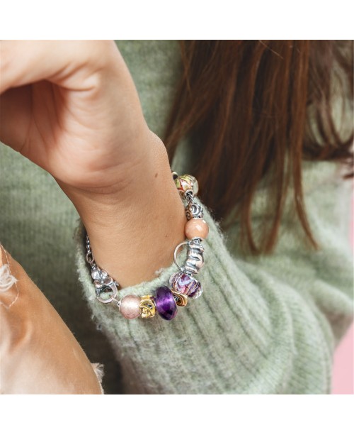 Round Rose Quartz Facet Bead