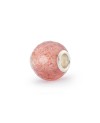 Round Strawberry Quartz Facet Bead