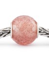 Round Strawberry Quartz Facet Bead