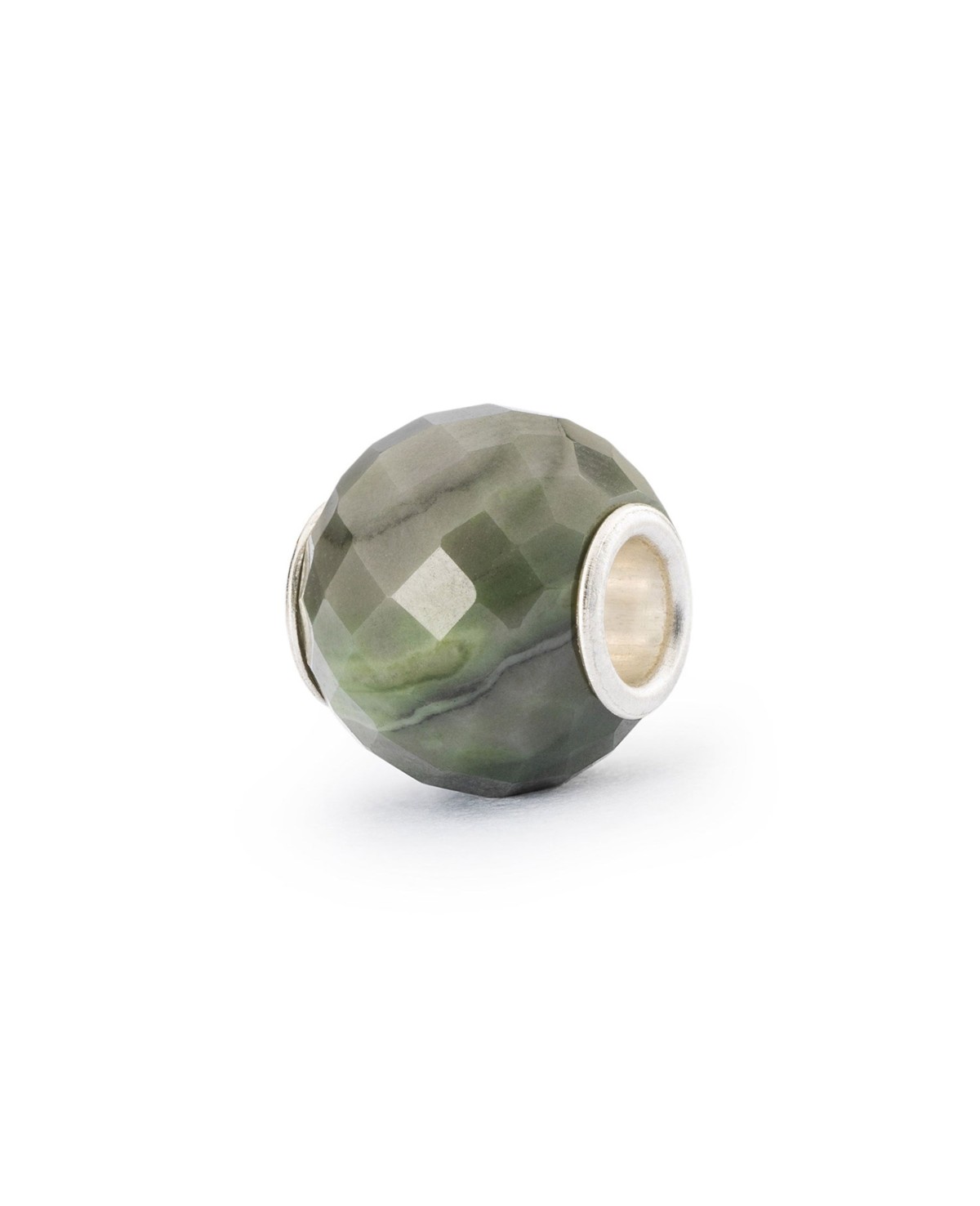 Round Green Calcite Facet Bead