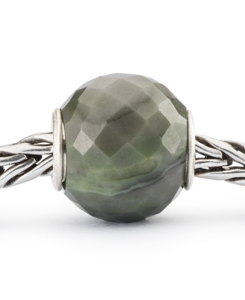 Round Green Calcite Facet Bead