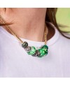 Round Green Calcite Facet Bead