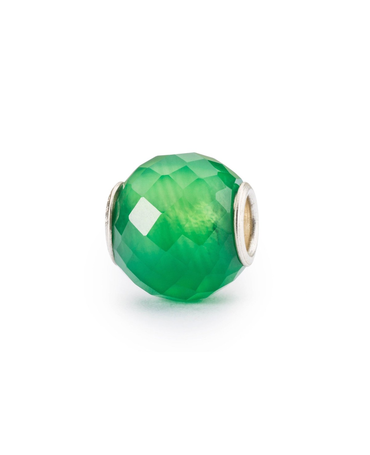 Round Green Onyx Facet Bead
