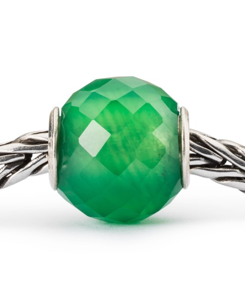 Round Green Onyx Facet Bead