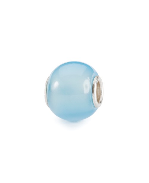 Round Light Blue Agate Bead
