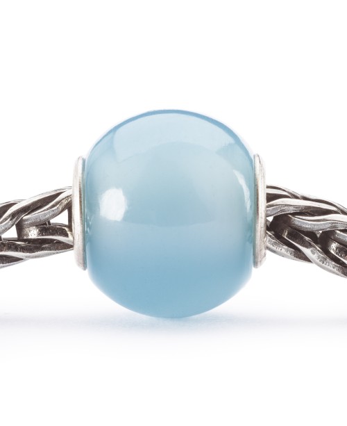 Round Light Blue Agate Bead