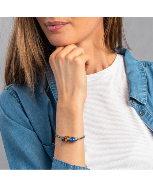 Round Blue Agate Bead