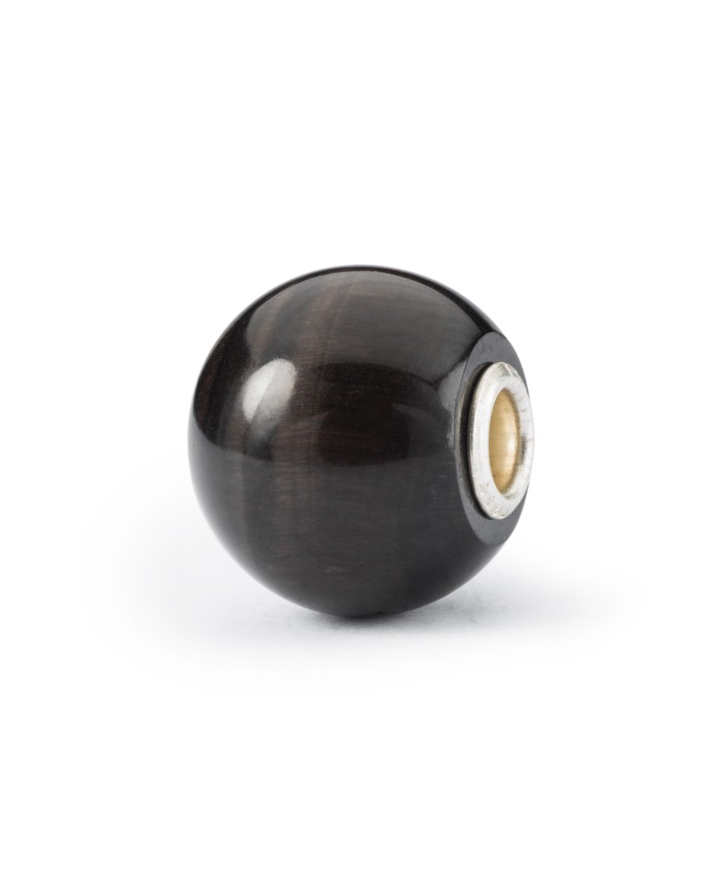 Jumbo Round Black Cat's Eye Bead