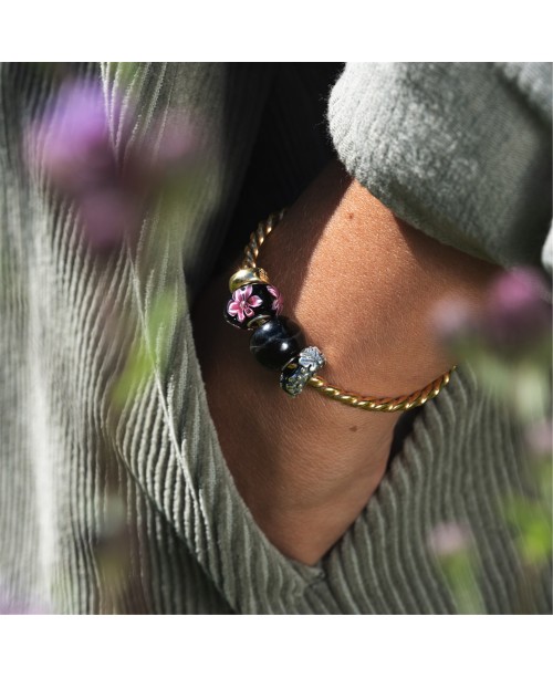 Jumbo Round Black Cat's Eye Bead
