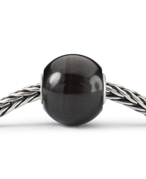 Jumbo Round Black Cat's Eye Bead