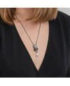 Snowflake Obsidian Facet Bead