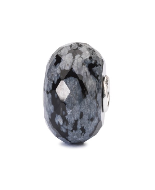 Snowflake Obsidian Facet Bead