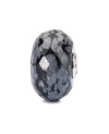 Snowflake Obsidian Facet Bead