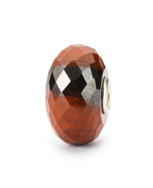 Red Chalcedony with Hematite Bead