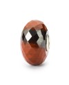Red Chalcedony with Hematite Bead