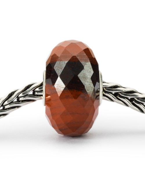 Red Chalcedony with Hematite Bead