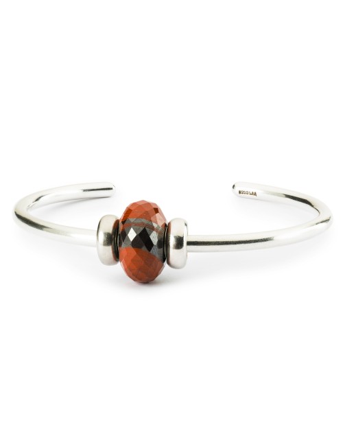 Red Chalcedony with Hematite Bead
