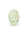 Prehnite with Tourmalinated Quartz Bead