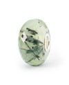 Prehnite with Tourmalinated Quartz Bead