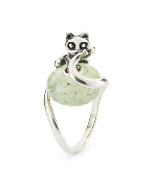 Prehnite with Tourmalinated Quartz Bead