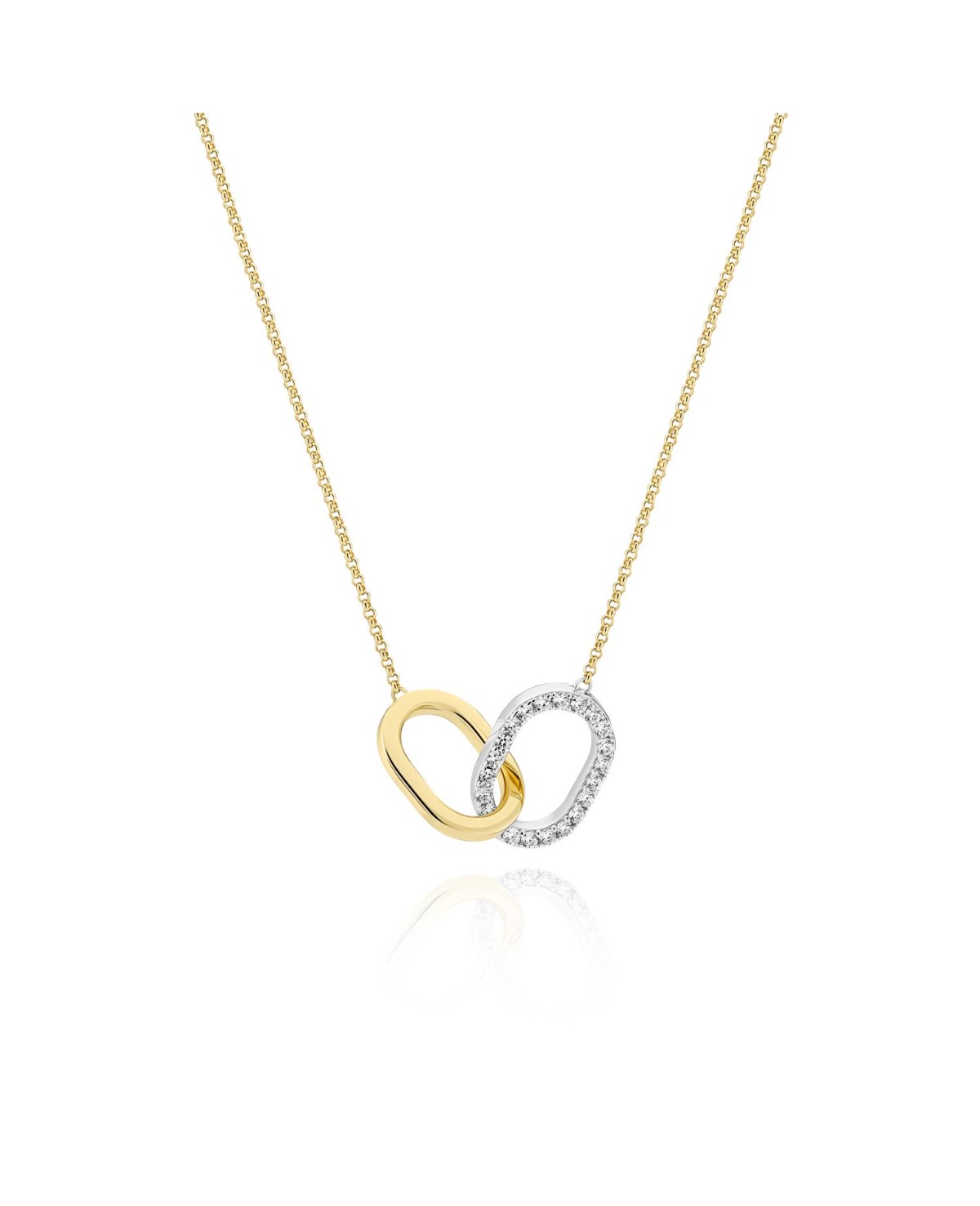 Necklaces SJ-N42229-CZ-2YG