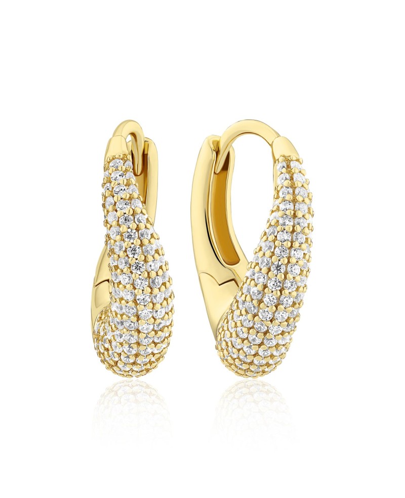 Earrings SJ-E2482-CZ-YG