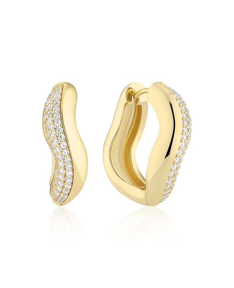 Earrings SJ-E2483-CZ-YG