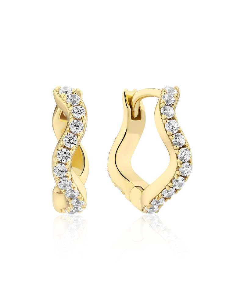 Earrings SJ-E3859-CZ-YG