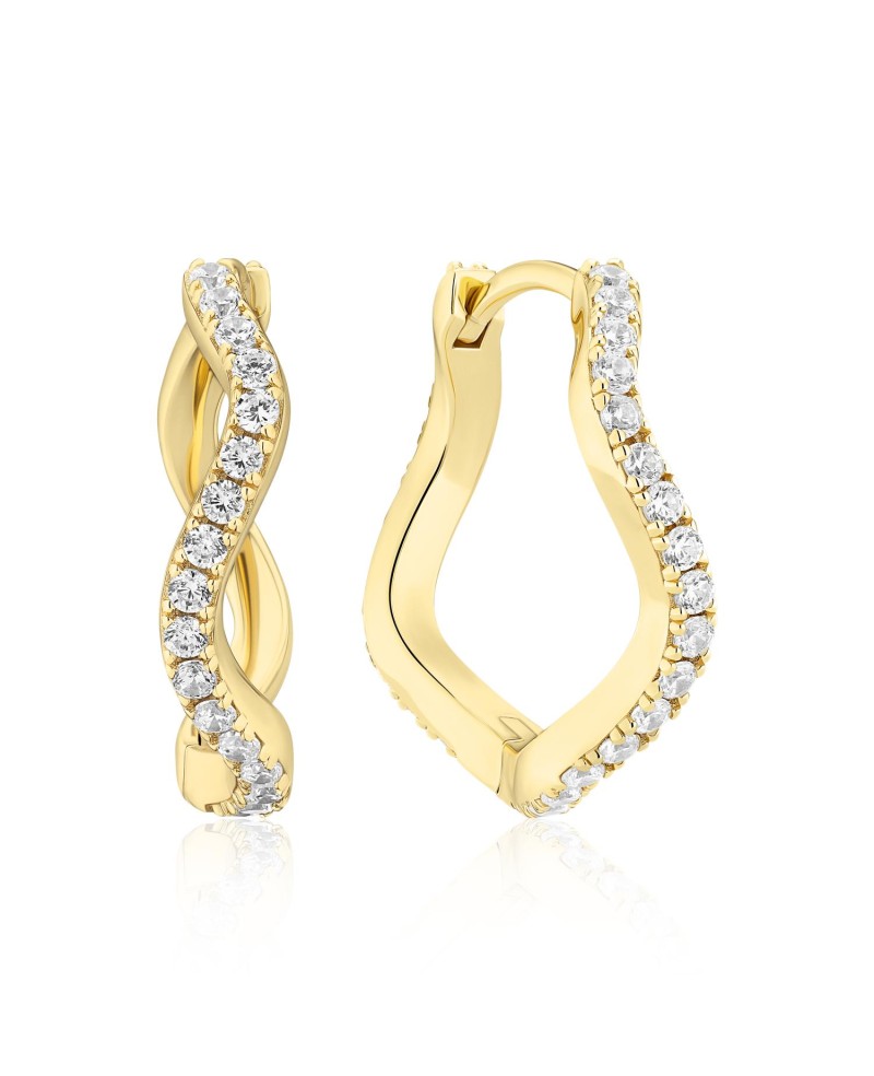 Earrings SJ-E3869-CZ-YG