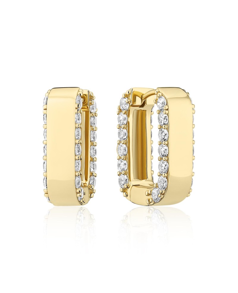 Earrings SJ-E2450-CZ-YG