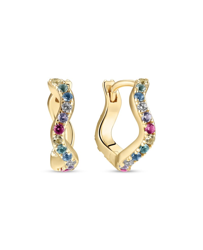 Ellera Waves Earrings SJ-E3859-XCZ-YG