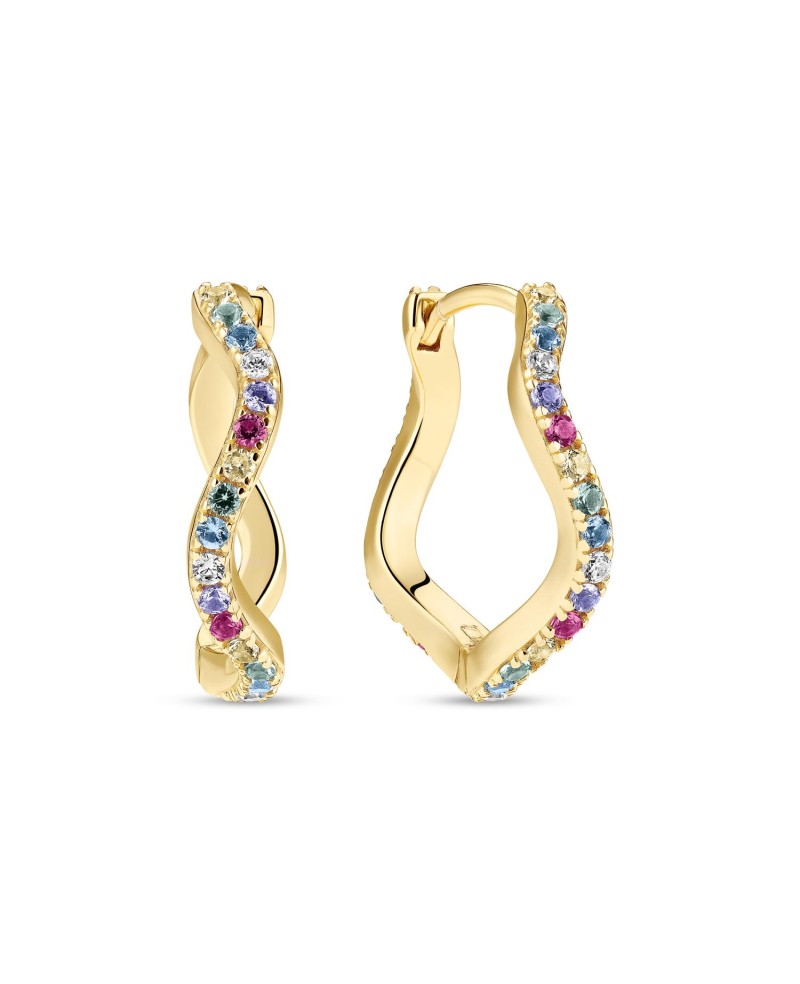 Ellera Waves Earrings SJ-E3869-XCZ-YG