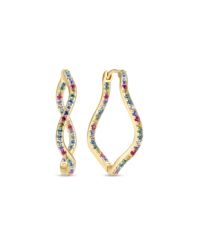 Ellera Waves Earrings SJ-E3879-XCZ-YG