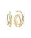 Spirale Auskarai SJ-E2591-CZ-YG
