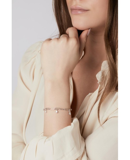 Rimini Bracelet SJ-B22123-CZ-SS