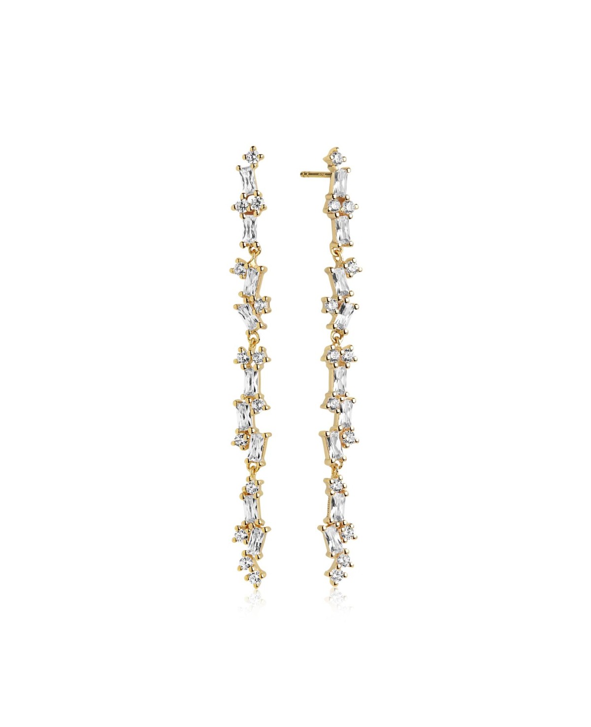 Antella Earrings SJ-E0322-CZ(YG)