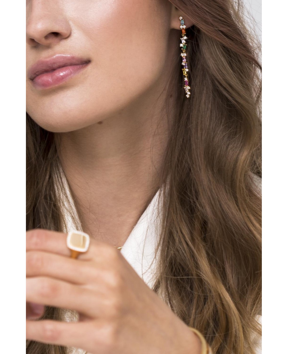 Antella Earrings SJ-E0322-XCZ(YG)