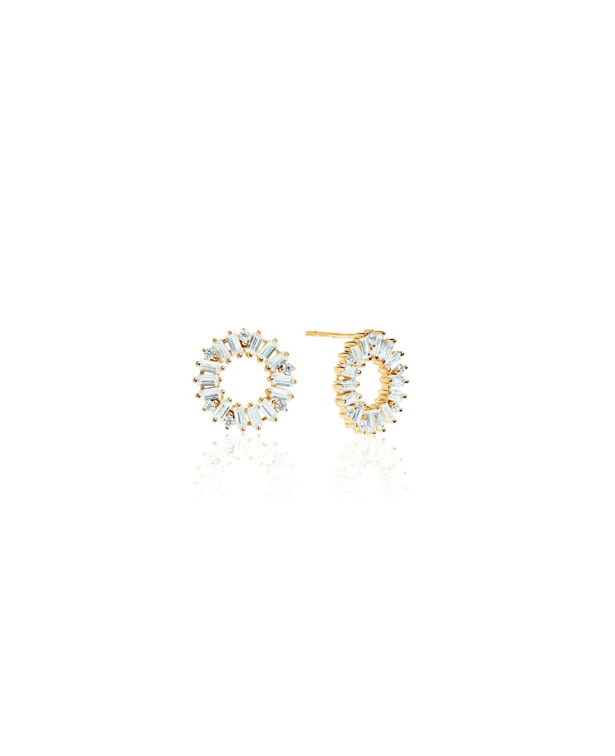 Antella Earrings SJ-E0324-CZ(YG)