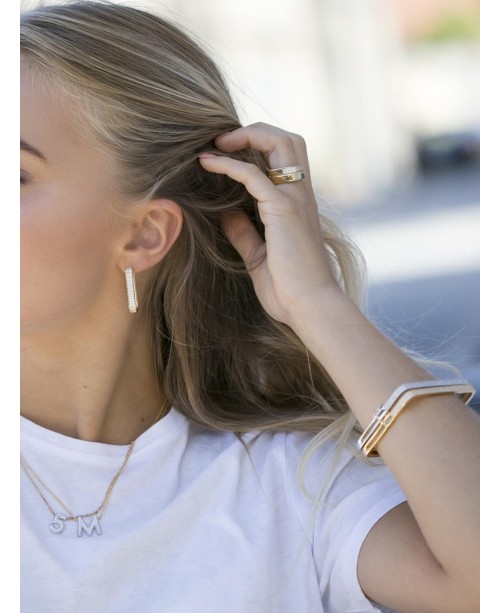 Matera Earrings SJ-E1064-CZ(YG)