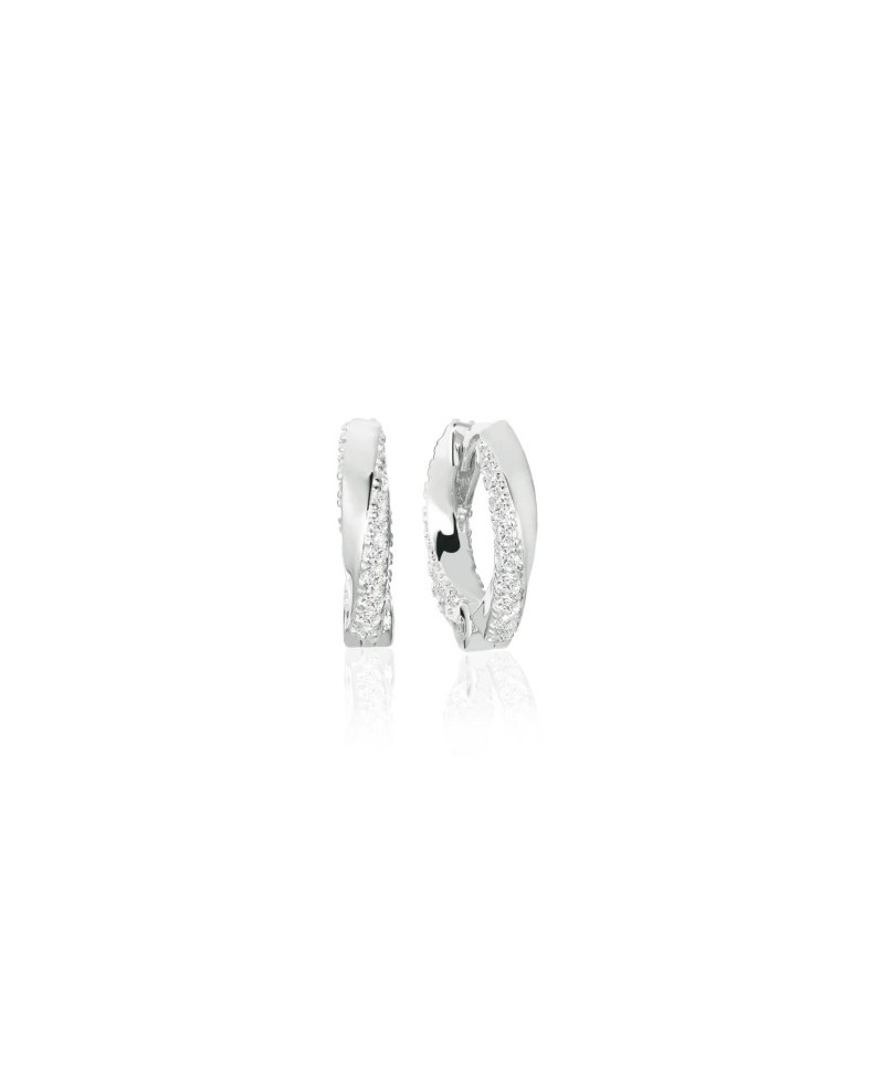 Ferrara Earrings SJ-E12108-CZ-SS