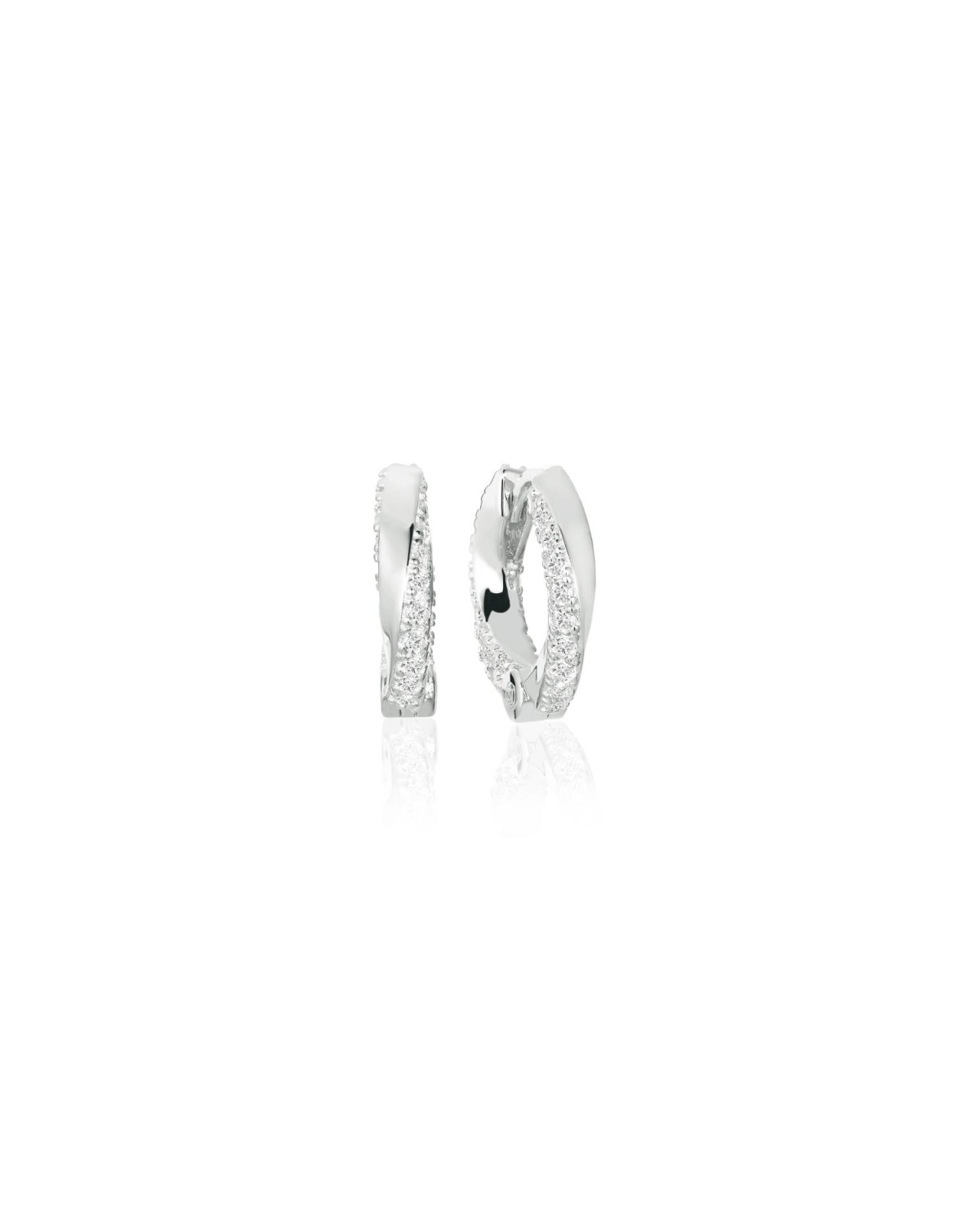 Ferrara Earrings SJ-E12108-CZ-SS