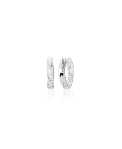 Ferrara Earrings SJ-E12108-CZ-SS