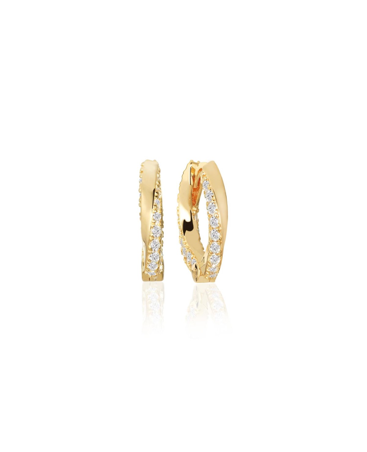 Ferrara Earrings SJ-E12109-CZ-SG