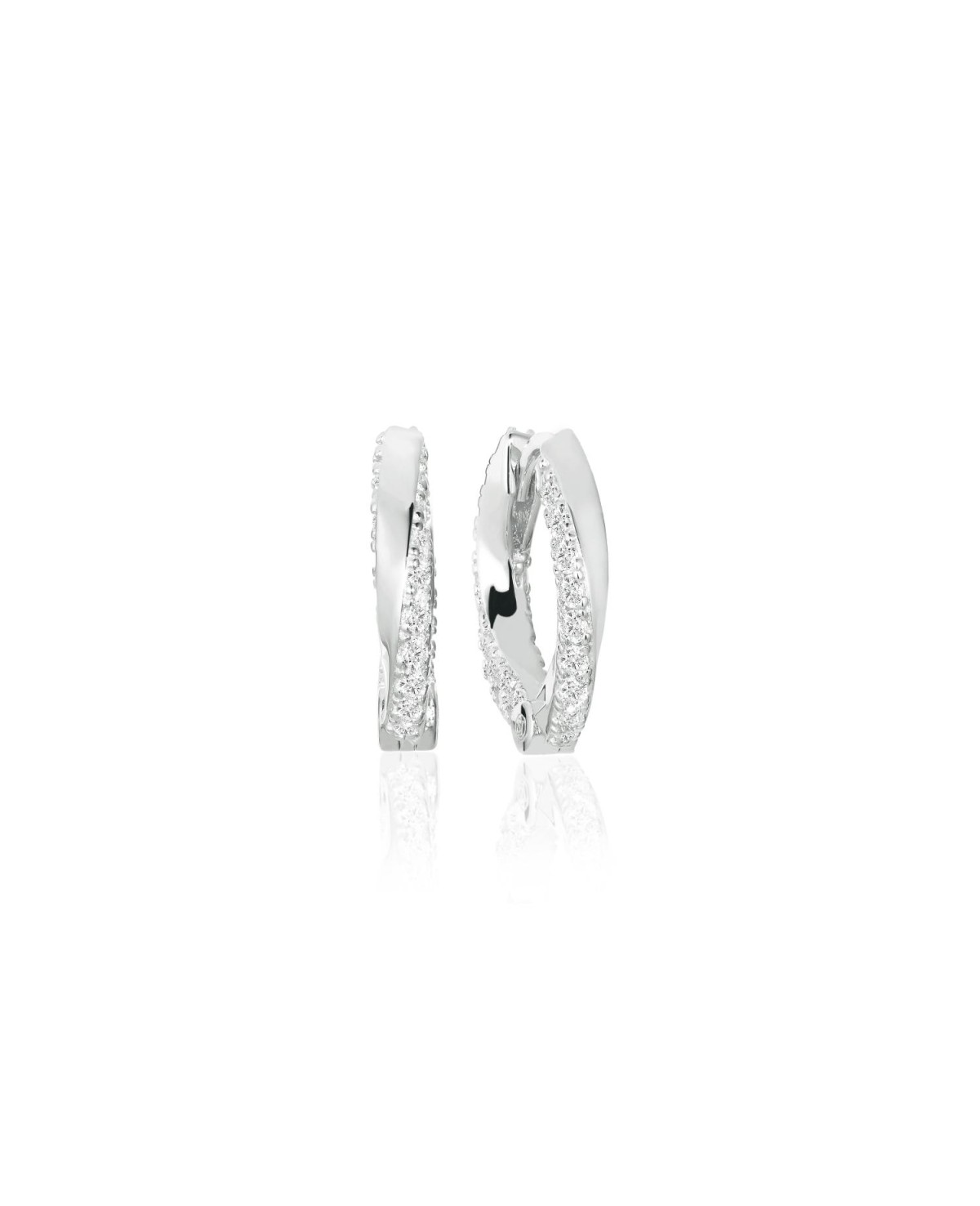 Ferrara Earrings SJ-E12109-CZ-SS