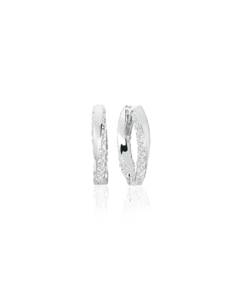 Ferrara Earrings SJ-E12109-CZ-SS