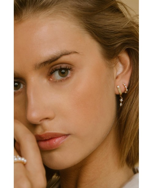 Adria Earrings SJ-E12234-PCZ-YG