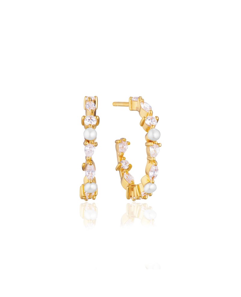 Adria Earrings SJ-E12235-PCZ-YG