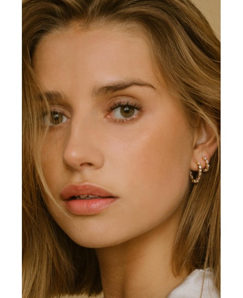 Adria Earrings SJ-E12235-PCZ-YG